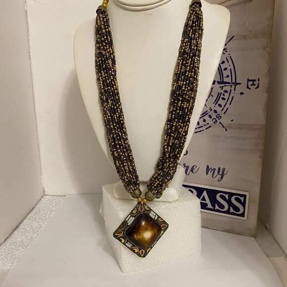 DENKAYS STATEMENT NECKLACE GULMAL - Picture 1 of 2
